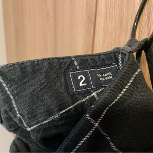 Gap Black and White Plaid Women’s Trousers | Slim Fit | 2